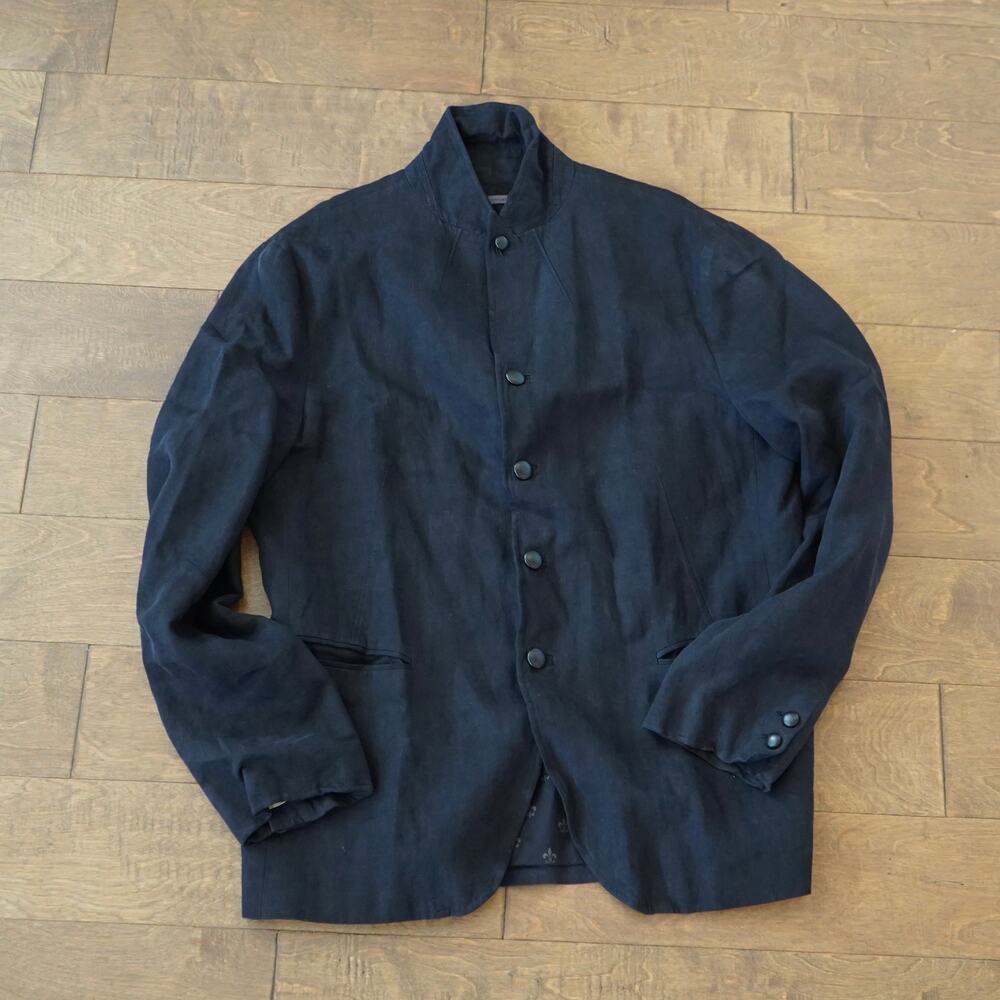 John Varvatos Collection Men's Linen Button Jacket Black SZ 54/XL